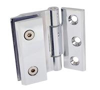 NUOBESTY 1Set Heavy Duty Bathroom Door Hinge Sturdy Clamp for Glass Cabinets Display Cases Shower Doors Resistant Easy Installation Durable Door Accessory