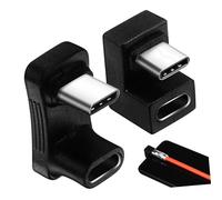 NUOBESTY 1set USB C Right Angle Adapter Type C Connector for Laptop Tablet Smartphone Compact Lightweight Durable Design for Versatile Use 2pcs