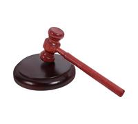 NUOBESTY 1Set Vintage Judge Gavel with Wooden Base Solid Wood Hammer for Lawyers and Auctioneers Comfortable Grip Display for Collectors and Courtroom Use