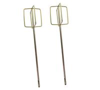 NUOBESTY 2 Pcs Electric Drill Accessories Cement Mixing Rods Paint Stirring Rods for DIY Projects High Hardness Durable Design for Epoxy Plaster and Coatings