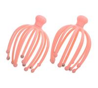 NUOBESTY 2 Pcs Multi-Function Octopus Head Massagers Scalp Massage Tools with Plastic and Stainless Steel, Promote and Relax the Scalp, Small Portable Design for Stress Relief Random Color