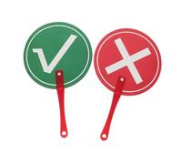 NUOBESTY 2 Pcs Voting Paddles Plastic True False Sign Board Double Sided Classroom Judging Boards for Student Feedback Teacher Interaction Supplies