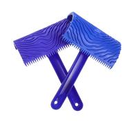 NUOBESTY 2 Pcs Wood Graining Tool Set Textured Paint Tool for DIY Projects Rubber Graining Maker for Creating Realistic Wood Grain Patterns at Home