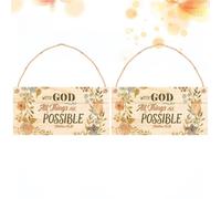 NUOBESTY 2 Pcs Wooden Door Tag Hanging Signs Creative Exterior Design Eye-catching Sign Wall Decoration Front Door Pendant for Bar Shop