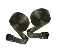 NUOBESTY 2 Rolls Adjustable Outdoor Tie Down Straps Military Green Nylon with Buckles Wear Resistant Cargo Fixing Straps for Motorcycles Trailers Luggage Rvs and Truck Hauling
