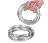 NUOBESTY 2 Rolls Flexible Aluminum Bonsai Wire Silver Bendable Sculpting Wire for Jewelry Making Doll Crafting Floral Design and DIY Art Projects