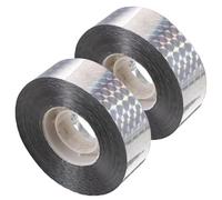 NUOBESTY 2 Rolls Scaring Reflective Tape Double-Sided Reflective Design Silver Pet Material Bright and Colorful Decorative Effect Physical for Agricultural Land and Garden
