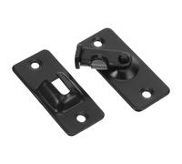 NUOBESTY 2 Set 304 Stainless Steel Sliding Door Lock Latch 90 Degree Keeper for Patio, French, and Bathroom Doors, Black Small Right Angle Lock for Home and Office Security