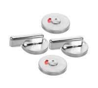 NUOBESTY 2 Set Vacant Occupied Bathroom Lock - Stainless Steel Indicator Lock for Bathroom Door Bolt - Commercial Public Toilet Round Handle