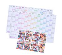 NUOBESTY 2 Sets Giant Wall Calendar Large Minimalist Writable Annual Planner with Stickers Backing Adhesive Jumbo Format for Office School Family Scheduling