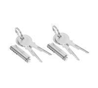 NUOBESTY 2 Sets Heavy Duty Refrigerator Door Lock with Key Freezer Cabinet Cylinder Lock for Glass Display Retail Store Security for Enhanced Theft Protection