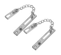 NUOBESTY 2 Sets Heavy Duty Stainless Steel Anti-Theft Door Chain Lock Compact Security Latch for Front Door and Window Home Protection with Quick Installation