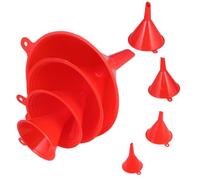 NUOBESTY 2 Sets Plastic Funnel Kit 8pcs Pp Fuel Filling Funnels for Kitchen and Car Use Angled Spout, Multipurpose Liquid Transfer Tool for Automotive and Household Tasks Random Color