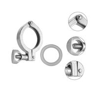 NUOBESTY 2 Sets Stainless Steel Single Pin Clamp with Silicone Gasket Heavy Duty Sanitary Fittings Fastening for Food Beverage Brewery Pharmacy and Cosmetic Applications Easy Tighten Thumb