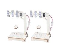 NUOBESTY 2 Sets Stem Traffic Light Model Kit for Wooden DIY Traffic Signal Interactive Assembly Educational Science Project Enhances Manual Dexterity and Safety Awareness