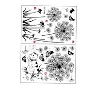 NUOBESTY 2 Sheets 35x50cm Dandelion Butterflies Wall Decals Room Decor Wall Art Sticker for Living Room Home Decorative Sticker