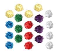 NUOBESTY 20 Pcs Interactive Cat Sparkle Balls Made of Soft Cashmere 5cm Size to Stimulate Cat Curiosity and Draw the Attention for Indoor Play and Kitten Exercise Random Color