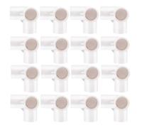 NUOBESTY 20 Pcs White PVC 3 Way Pipe Connector for Water Hose Fittings, Easy to Install Three-Way Joint Adapter Suitable for Home Replacement and Garden Use, 20mm Size