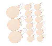 NUOBESTY 20 Pcs Wooden Round Bauble Hanging Pendants for DIY Crafts Lantern Shape Wood Slices with Short Hemp Ropes Natural Log Decoration Pieces for Home Decor and Handmade Ornaments