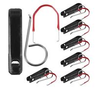NUOBESTY 20 Sets Tire Screw Cap Removal Tool with Plastic and Stainless Steel Clips and Hooks, Multifunctional Easy-to-use Design for On-the-go Car Maintenance and Wheel Lug Nut Removal