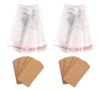 NUOBESTY 200 Sets Blank Kraft Paper Earring Cards Durable Jewelry Display for DIY Crafts Prepunched Holes for Easy Organization for and Retail