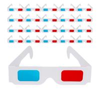 NUOBESTY 200pcs 3D Eyeglasses Red and Blue Anaglyph Cardboard Glasses for Movies Theater Film Viewing Festival