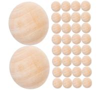 NUOBESTY 200pcs Natural Half Wooden Craft Beads Smooth Hemisphere Wood Beads for DIY Jewelry Making Skin Friendly Wood Material for Creative Projects