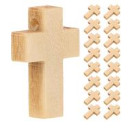 NUOBESTY 200pcs Natural Wooden Cross Pendants Unfinished Mini Charms for Jewelry Making DIY Crafts Bracelets Necklaces Easter Decorations and Prayer Accessories