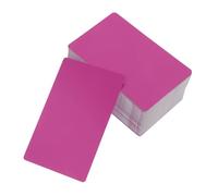 NUOBESTY 200pcs Rose Red Aluminum Business Card Blanks Ultra-Thin Metal Nameplates for Laser Engraving Metal Business Cards for Networking and Creative Tag Making