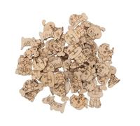 NUOBESTY 200pcs Unfinished Wooden Animal Cutout Shapes Cat Dog DIY Crafts for Painting Decor Halloween Christmas Ornaments