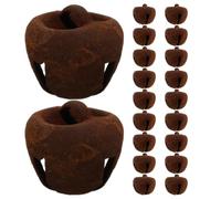 NUOBESTY 200pcs Vintage Bronze Iron Bells with Rusty Tin Finish, 10mm Rustic Craft Bells Featuring Charming Sound and Textured Design, for DIY Craft Decoration and Living Rooms