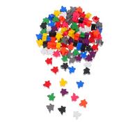 NUOBESTY 200pcs Wooden Board Game Pawns Multicolor Mini Tokens for Educational Counting Classroom Craft Pieces Portable Natural Texture Tabletop Game Accessories