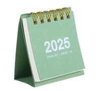 NUOBESTY 2025 Mini Desk Calendar, Unique Style Spiral Date Planner, Compact & Portable Design for Office Home School, Stylish Decorative Desktop Organizer (2024 July - 2025 December)
