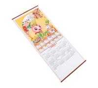 NUOBESTY 2025 Year of The Snake Wall Calendar Chinese Landscape Painting Chinese Hanging Scroll Calendar Snake Year Calendar Feng Shui Scroll Chinese Zodiac Calendar Chinese Scroll Art Wood