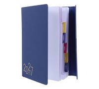 NUOBESTY 2027 Daily Planner A5 Tri Fold Construction with Ink Bleed Resistant Pu and Paper Material, Goal Management Productivity Planner for Office Work Agenda and Academic Daily Schedule