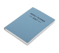 NUOBESTY 2027 Mini Pocket Planner A7 Size Blue Schedule Book with Pu Cover and Paper Pages, Elegant and Sl esign for School and College Use, Prevents Ink Bleeding, for Daily Schedule
