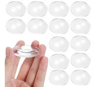 NUOBESTY 20pcs 42mm Diameter Double Convex Reading Magnifier Lenses 7.5mm Thick Portable Acrylic Handheld Magnifying Lenses for Seniors Jewelry Inspection and Detailed Repairs