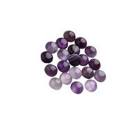 NUOBESTY 20pcs 4mm Amethyst Gemstone Glass Cabochons Half Round Flat Back Beads for Jewelry Making and Vase Decor