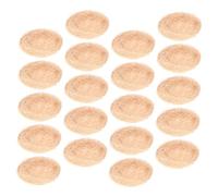 NUOBESTY 20pcs Artificial Bird Nests Handmade Thread Bird Shelters Linen Color Cold Dish Decors Photo Props Desktop Landscape Decorations for Garden and Party Use