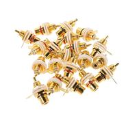 NUOBESTY 20PCS Banana Female Connectors Audio Terminal Adapter Panel Mount Jack for DIY Speaker Wire Connection Heat Resistant Compact Design High Definition Sound Output