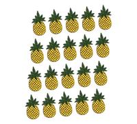 NUOBESTY 20pcs Cartoon Pineapple Embroidery Patches Iron-on Sewing Accessories for Clothing Bags