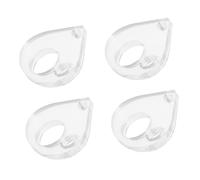 NUOBESTY 20PCS Clear Acrylic Floss Bobbins for Embroidery and Sewing Transparent Thread Organizer with Teardrop Design DIY Craft Storage for Efficient Thread Management