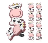 NUOBESTY 20pcs Cute Cartoon Cow Pencil Topper Decorations Soft PVC Pencil Clips Gel Pen Charms for Kids Students School Classroom Rewards