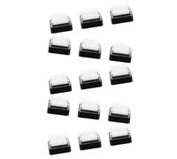 NUOBESTY 20pcs DIY Blank Square Ink Pads for Scrapbooking and Crafts Non-Toxic Sponge Stamp Pads with Plastic Case Safe for Fingerprint Art Multi-use Home and Office Crafting Supplies