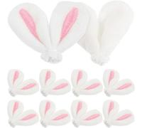 NUOBESTY 20pcs Diy Hair Pins Rabbit Ear Clips Decor, Mini Bunny Ear Hair Accessories for Easter Party, Crafting, Women And Girls (pink)