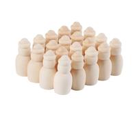 NUOBESTY 20pcs DIY Slice Decor Creative Painted Wood Dolls for Arts and Crafts Smooth Surface Educational Playthings Lightweight Durable Adornments for Imagination