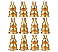 NUOBESTY 20Pcs Gold Incense Burner Mini Incense Stick Holders Metal Cone Holder Coil Holder Gourd Burner for Stick Tower
