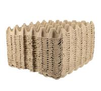 NUOBESTY 20pcs -hole Biodegradable Paper Breeding Tray for Larvae and Chicken Eggs, Wear-resistant Pulp Tray Suitable for Household and Reptile Incubation Use Random Color