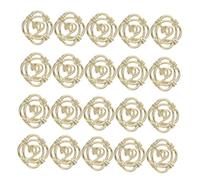 NUOBESTY 20pcs Hollow Out Rose Pattern Metal Buttons Durable Decorative Embellishments for Cardigans Sweaters Dresses Easy to Sew Versatile Style for Clothing Craft Projects