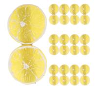 NUOBESTY 20PCS Lemon Fruit Hair Clips for Women and, Realistic Double Lemon Slice Duckbill Barrettes, Yellow Side Hairpins Hair Accessories